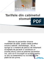 Tarifele Din Cabinetul Stomatologic