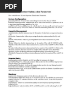 Ericsson Important Optimization Parameters