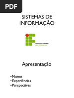 Sistemas de Informação Aula 01