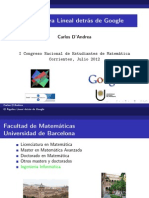 Algebra Lineal Detrás de Google