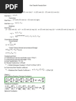 Heat Transfer Final Formula Sheet