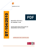 DT 104.2010 r03 - Instruções para Instalações de Geradores Particulares PDF