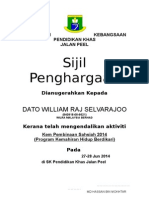 Sijil Penceramah Kem Pembinaan Sahsiah 2014