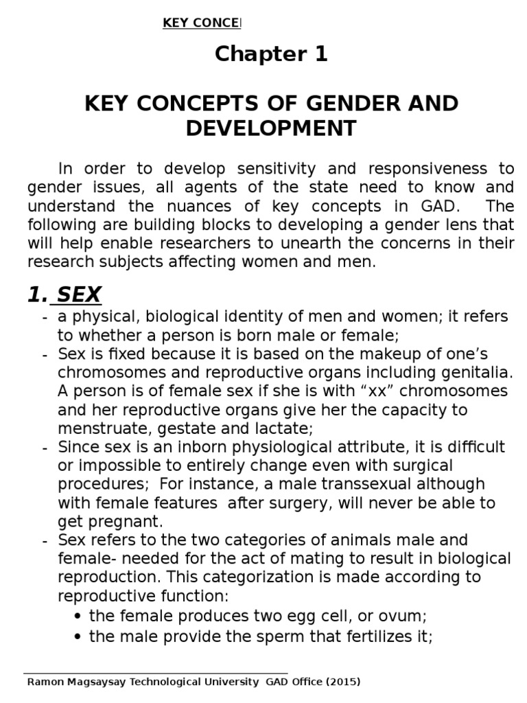Gad ManualKey Concepts 2015 PDF Gender Role Femininity