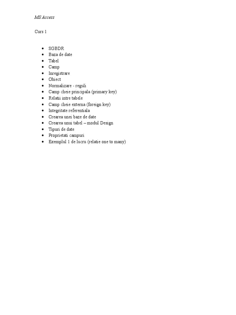 MS Access Database Fundamentals Guide | PDF