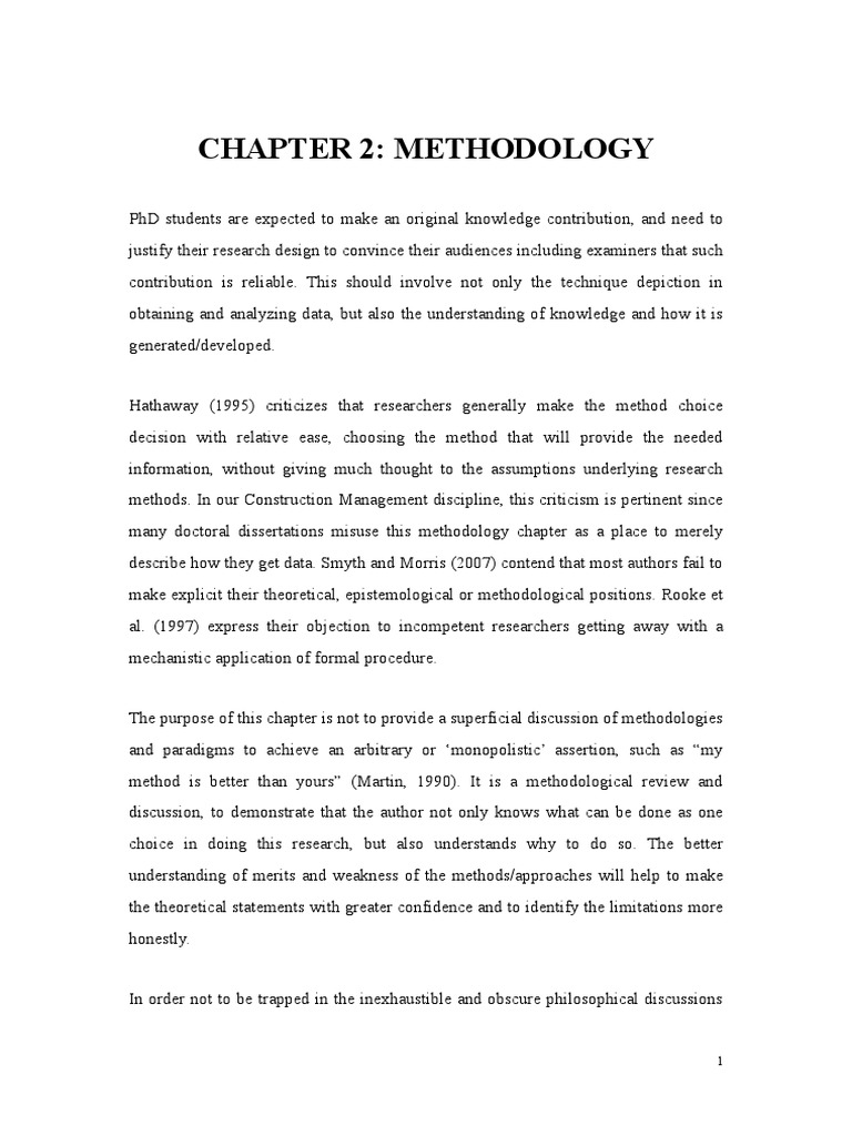 hypothesis chapter 2