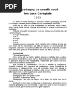 Un Pedagog de Scoala noua-I.L.Caragiale