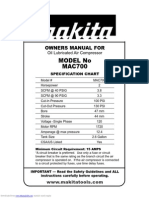 Makita Mac 700 Owner Manual