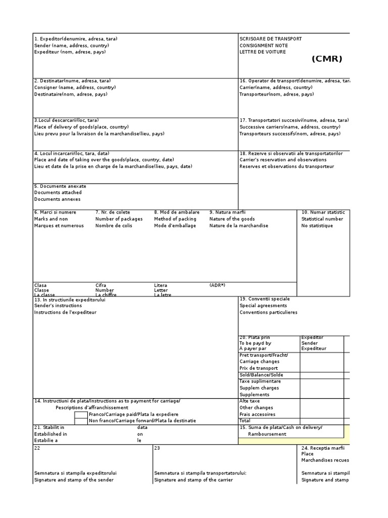 Cmr Model Pdf Services Economics Transport