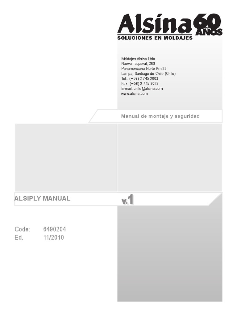 Manual de montaje y seguridad del sistema Alisply Manual | PDF ...