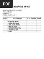 Planificare Anuala Vii