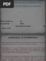 COST OPTIMIZATION OF REINFORCED CONCRETE RECTANGULAR BEAMS
