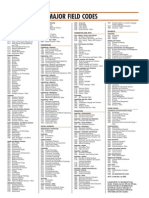 Department Major Field Codes: Natural Sciences