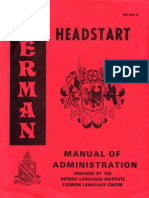 German Headstart - Manual of Administration