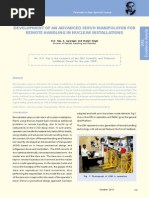 Development of An Advanced Servo Manipulator For Remote Handling in Nuclear Installations