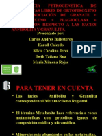 Importancia Petrogenetica de Metabasitas Libres de Ortopiroxeno en La Asociación de Granate + Clinopiroxeno + Plagioclasa Cuarzo Con Respecto A Las Facies Anfibolita y Granulita.