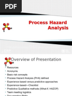 Process Hazard Analysis
