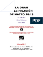 La Gran Falsificación de Mateo 28-1