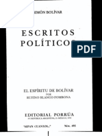 Simón Bolívar - Escritos Políticos