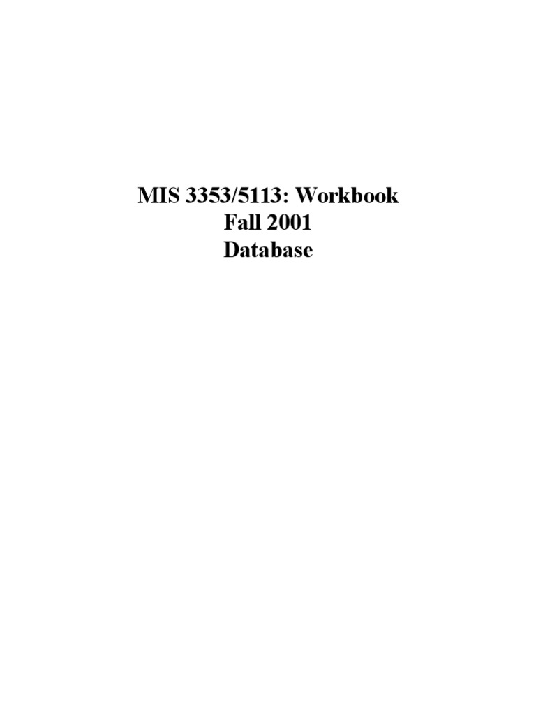 Workbook2 Database Exercises | PDF | Sql | Databases