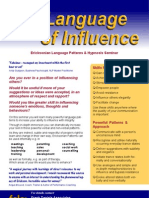 The Language of Influence: Ericksonian Language Patterns & Hypnosis