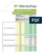 CP Comparador de Taxas LCI LCA LFT CDB Poupanca FundosDI