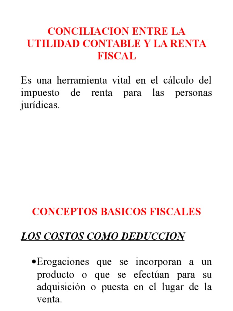 Conciliación Contable y Renta Fiscal | PDF | Estado de resultados ...