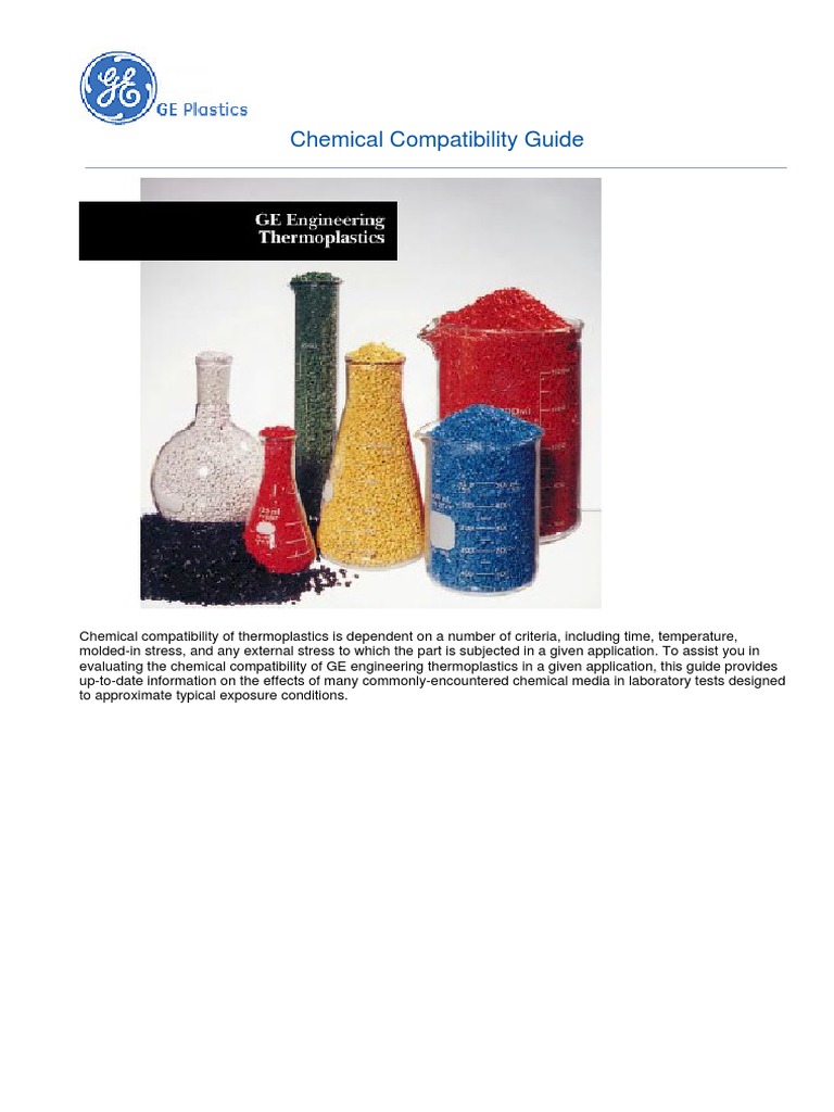 GE Chemical Compatibility Guide Thermoplastic Fahrenheit