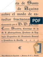 Tomas de Aquino-Carta Sobre El Modo de Estudiar Fructuosamente (Ed. Bilingue, Coment. M. Carrera Sanabria, 1928)