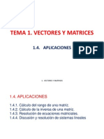 Vectores & Matrices (APLICACIONES)