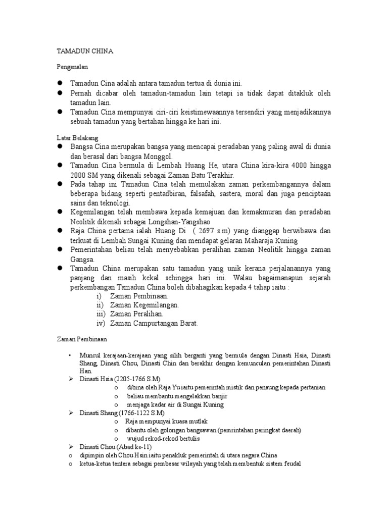 Tamadun China Pdf