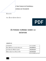 Actividad Humana Sobre La Biosfera