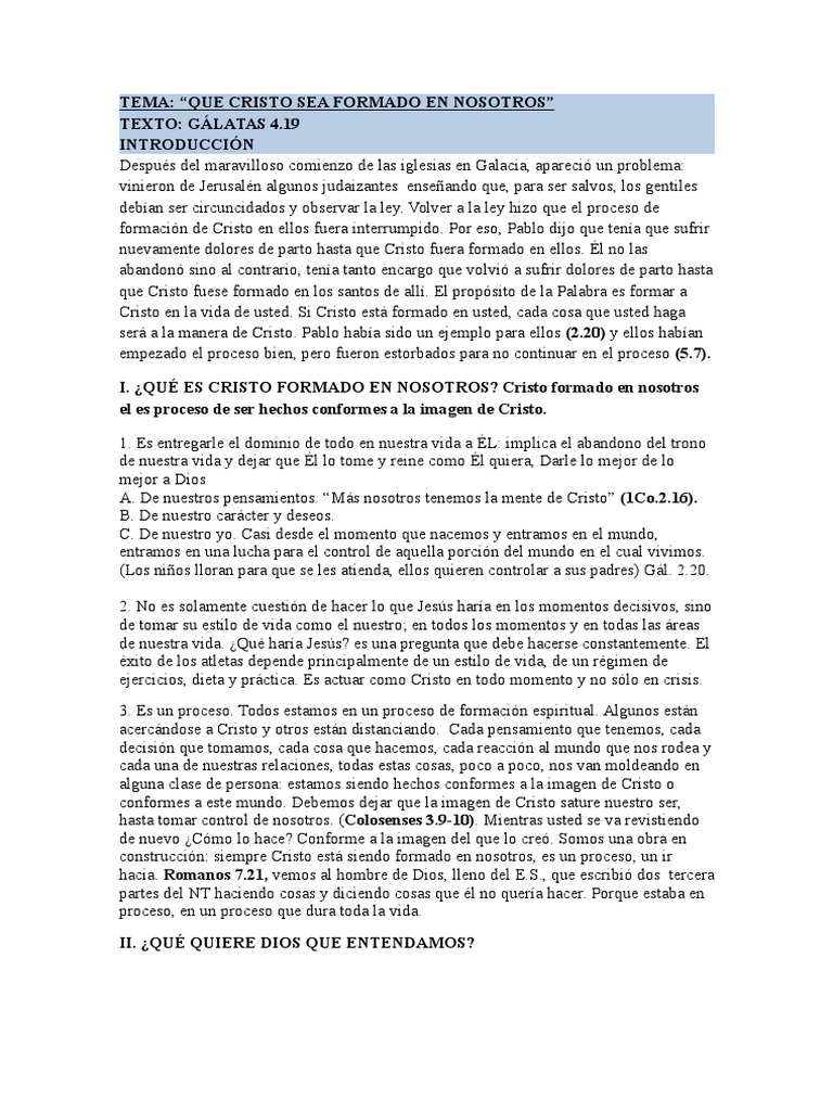 Formación de Cristo en Nosotros | PDF | Jesús | Cristo (título)