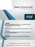 Base Ortonormal: Proceso de Ortonormalización de Gram-Schmidt