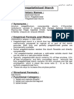 Pregelatinised Starch