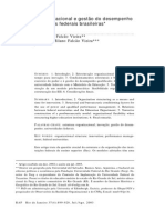 Estrutura Organizacional e Gestão Do Desempenho Nas Universidades Federais Brasileiras
