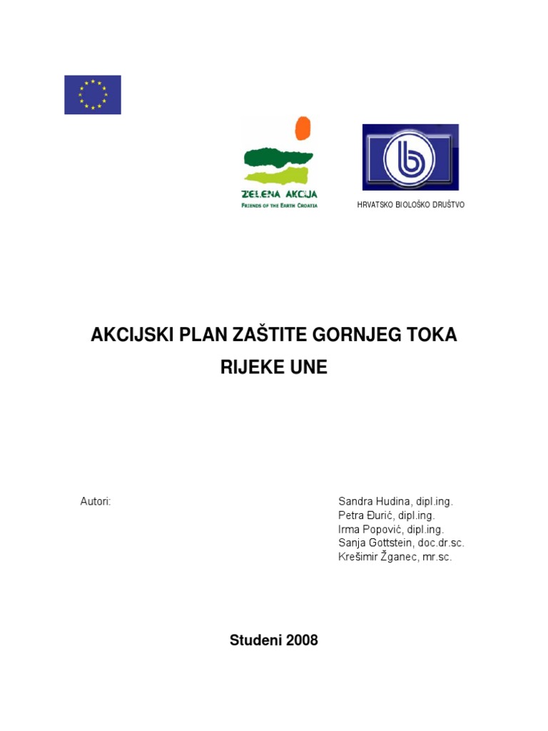 Plan Zastite Toka Rijeke Une | PDF