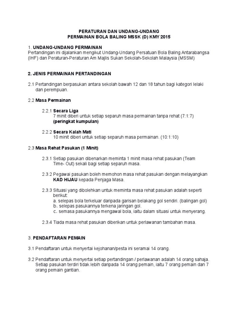 Peraturan Dan Undang Undang Bola Baling Pdf
