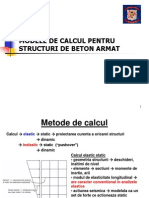 Modele de Calcul Pentru Structuri de Beton Armat Curs 3