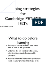 Listening Strategies For Cambridge PET FCE IELTS
