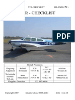 VFR F33a Bonanza Checklist