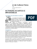 Actividad Acuatica e Importancia