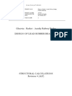 Ghazvin - Rashat - Anzaliy Railway Bridge Isolation Bearings; Design of Lead Rubber Bearings, Structural Calculation Revision 4