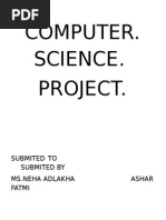 Computer Science Project Class 12