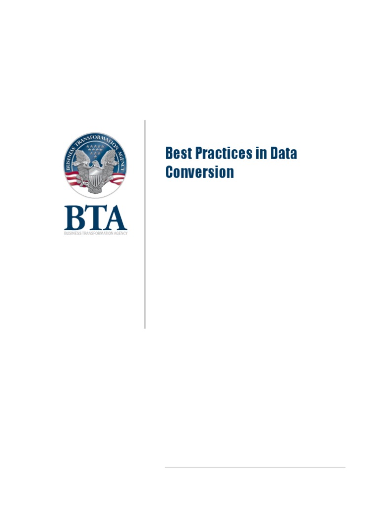 Federal Data Conversion Best Practices | PDF