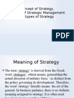 Concept of Strategy,Concept of Strategic Management and Type