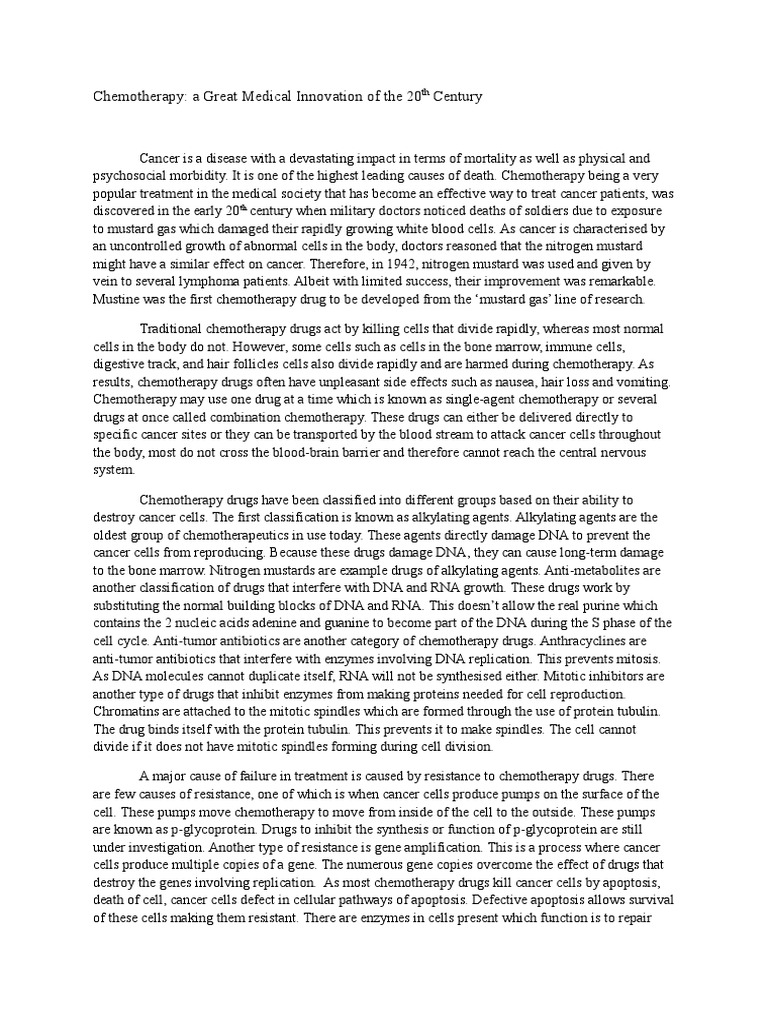 essay about cancer research