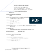 Photosythesis and Cellular Respiration