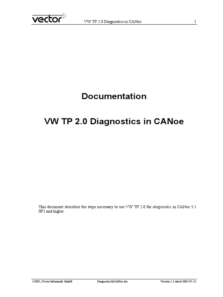 Diagnostics in Canoe PDF Command Line Interface Communications
