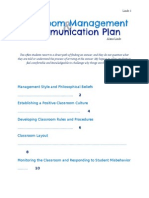 Classroom Management and Communication Plan - Linde